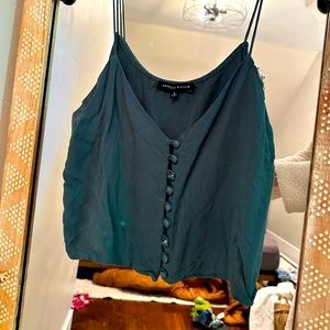 Pacsun Cropped Tank Top | Teal | Size S